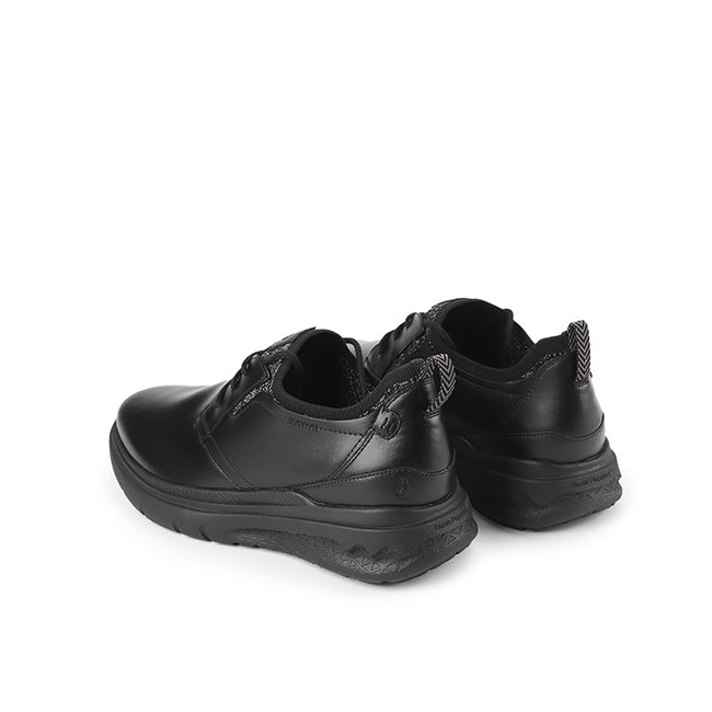 Excel Lace Up In Bold Black Leather