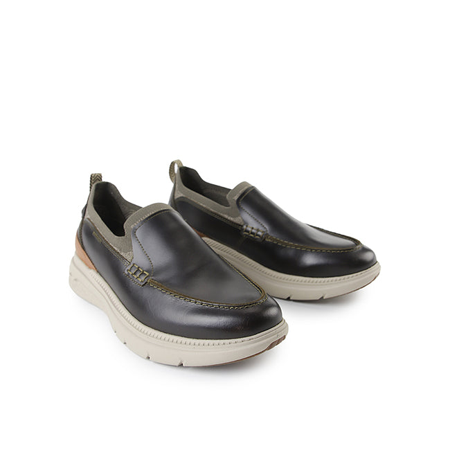 Excel Loafer In Dark Olive Leather