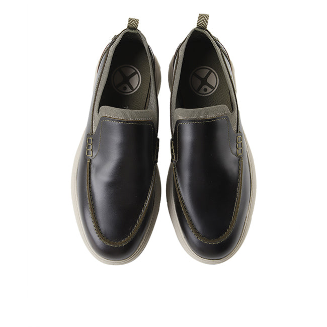Excel Loafer In Dark Olive Leather
