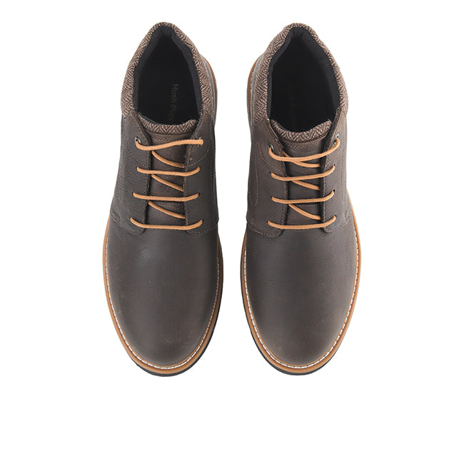Jenson Lace Boot In Dark Brown Leather