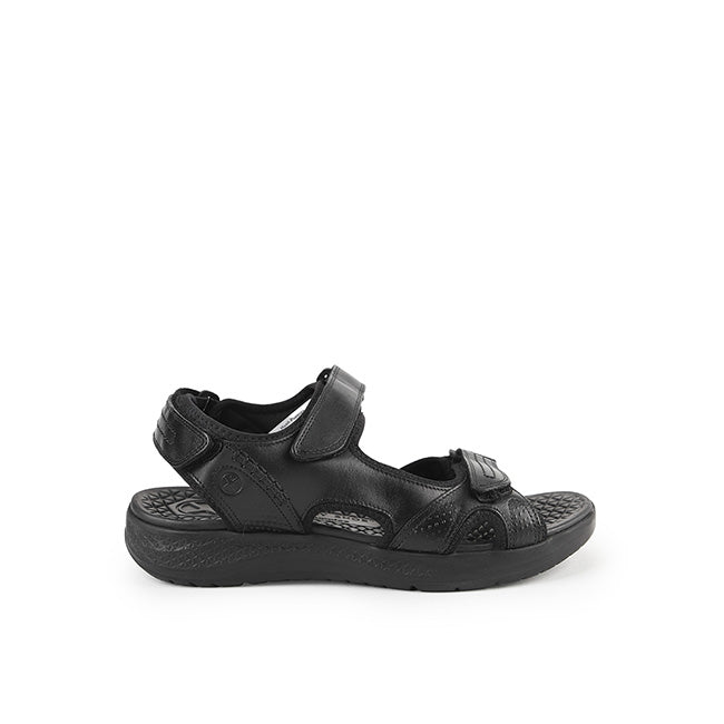 Activate Qtr Strap In Bold Black Leather