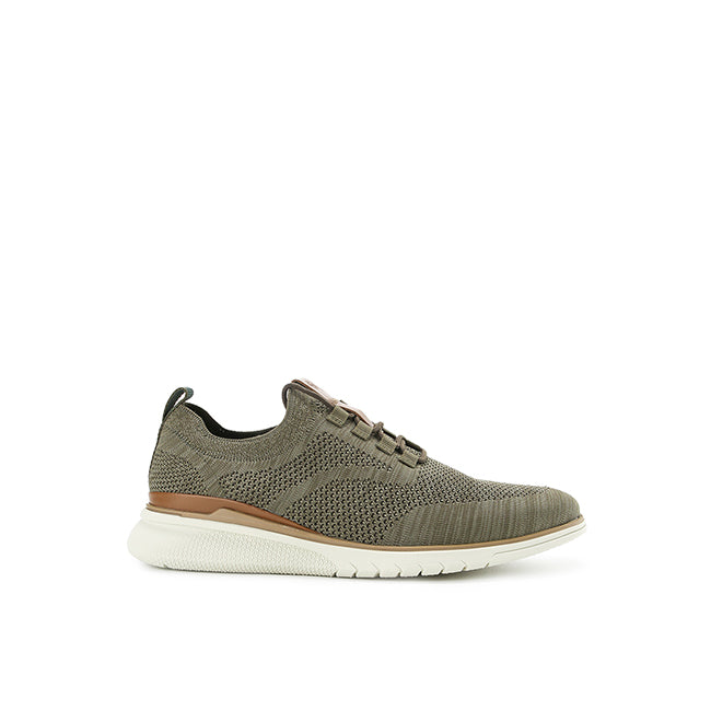 Lace Up Advance Knit Laceup In Dark Olive Knit