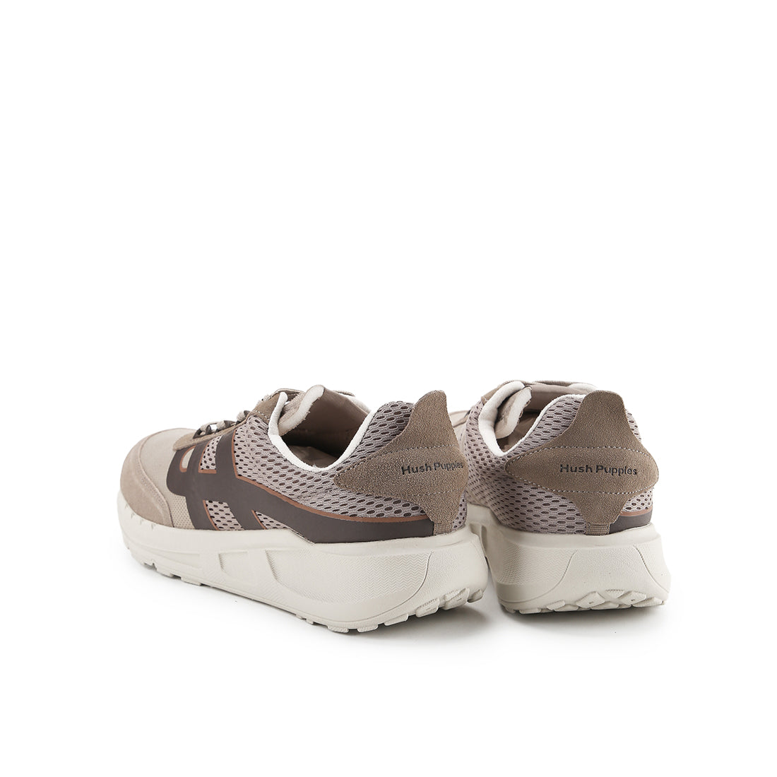 Hush Puppies Sepatu Pria Sneakers Seventy8 Runner In Vintage Grey Textile