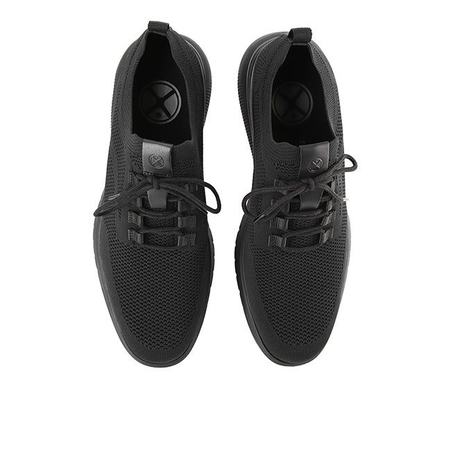 Advance Knit Lace Up In Bold Black Knit