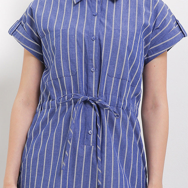 Shirt Dress Larisha In Medium Blue