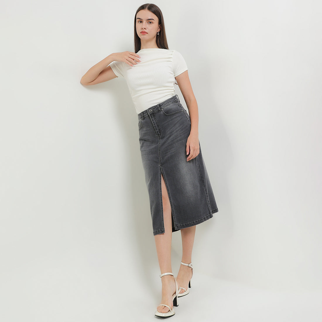 Skirt Louby In Gray