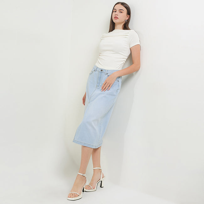 Skirt Louby In Light Blue