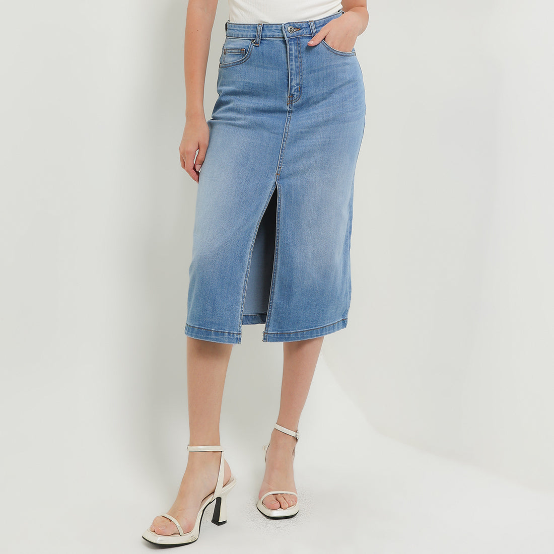 Skirt Louby In Medium Blue