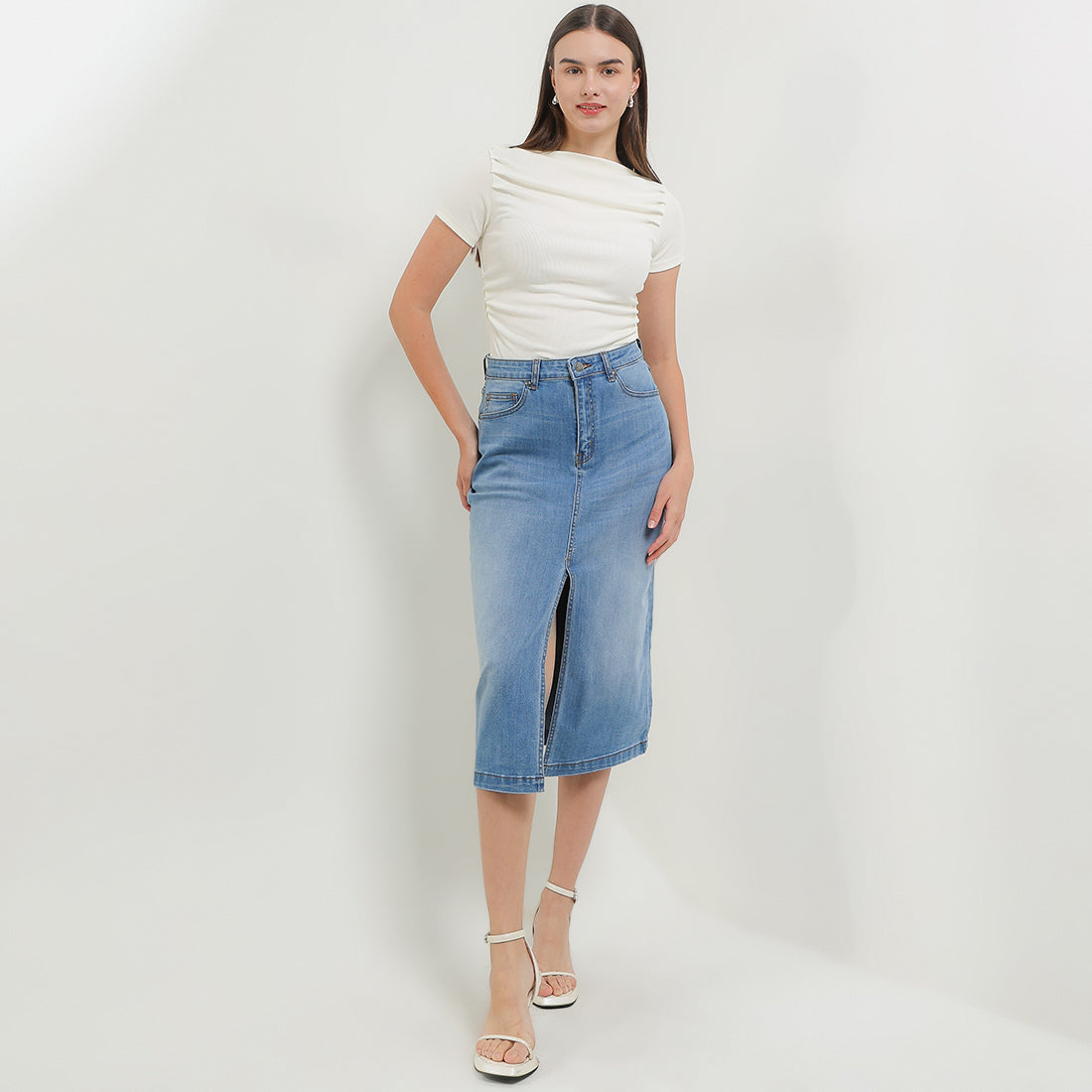 Skirt Louby In Medium Blue