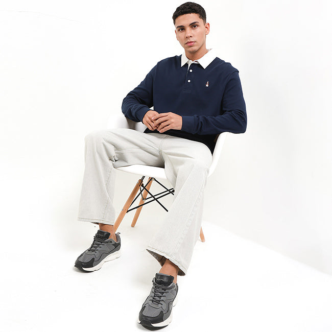 Polo Rigatoni In Navy