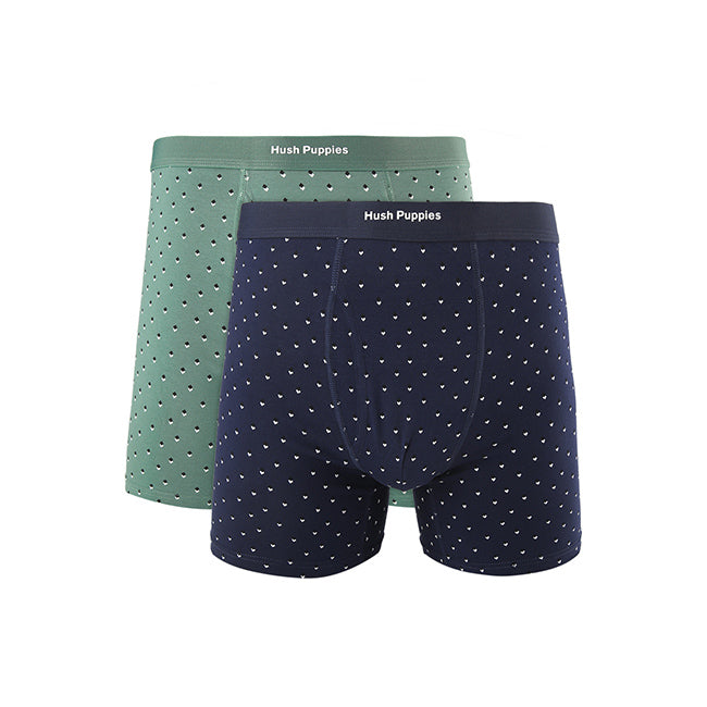 Boxer Squirl Trunk In Navy/Olive