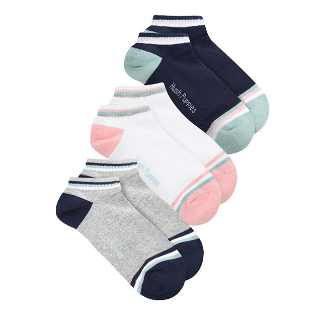 Noelle L Ankle Socks In Nv/Gy/Pk