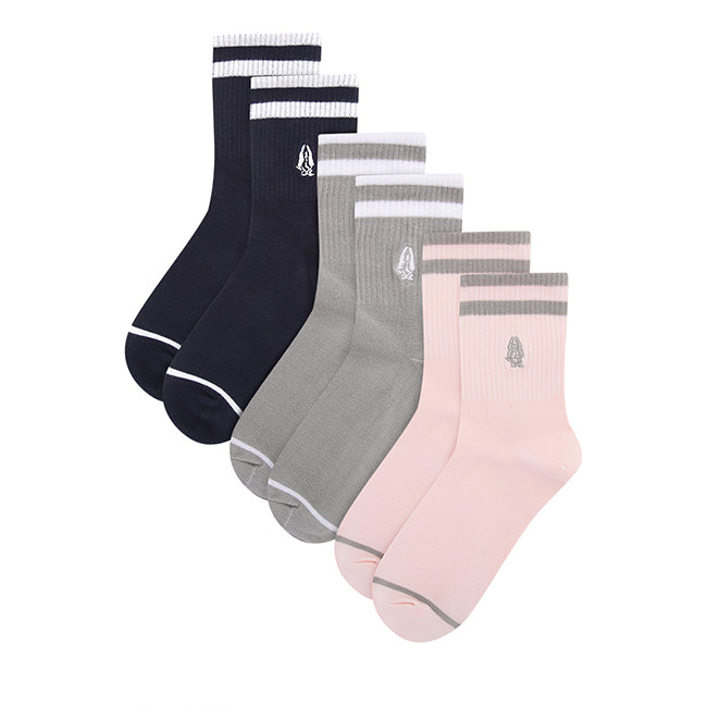 Socks Lexi L Qua Sock In Gray/Pink/Black