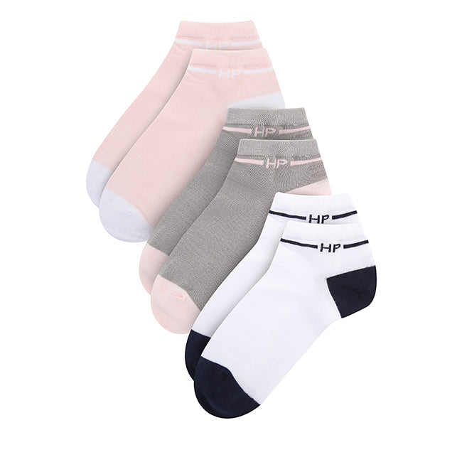 Socks Ella L Ankle Sock In White/Gray/Pink