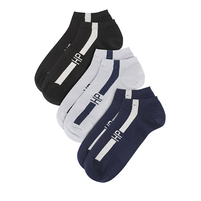 Socks Roger M Ankle Sock In Navy/Gray/Black