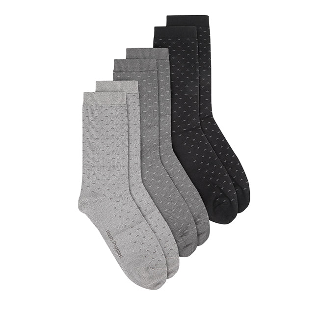 Socks Jeff M Crew Sock In Dgy/Gy/Bk