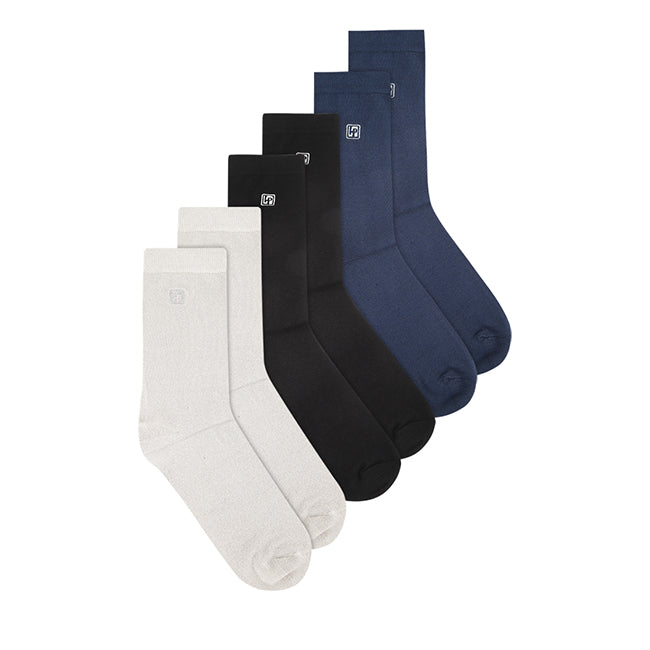 Socks Miles M Crew Sock In Gy/Bk/Nv