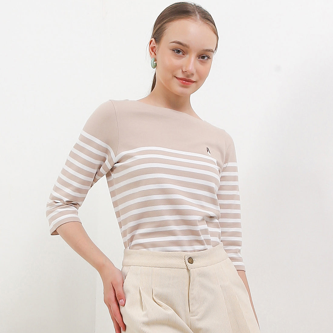 Hush Puppies Pakaian Wanita T Shirt Bsc Ponovi In Beige