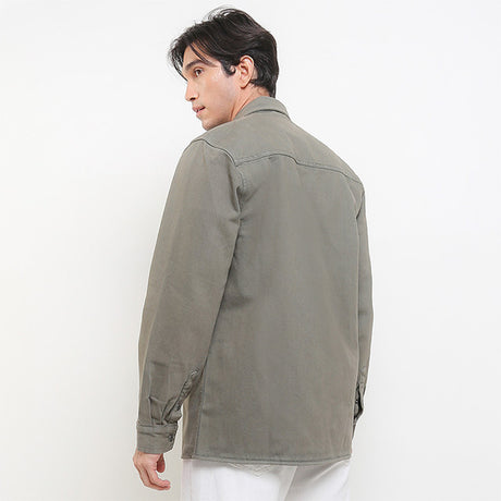 Hush Puppies Pakaian Denim Pria Alamon In Light Olive