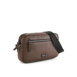 Fugol Clutch/Messenger Bag In Dark Brown