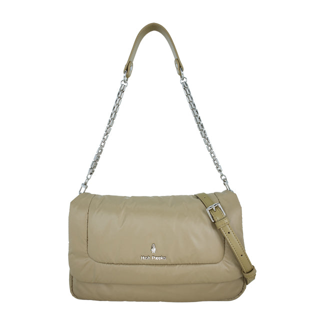 Puffy Sling In Taupe
