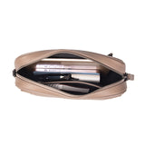 Moon Clutch/Messenger Bag In Taupe