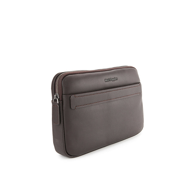 Woody Clutch In Dark Brown