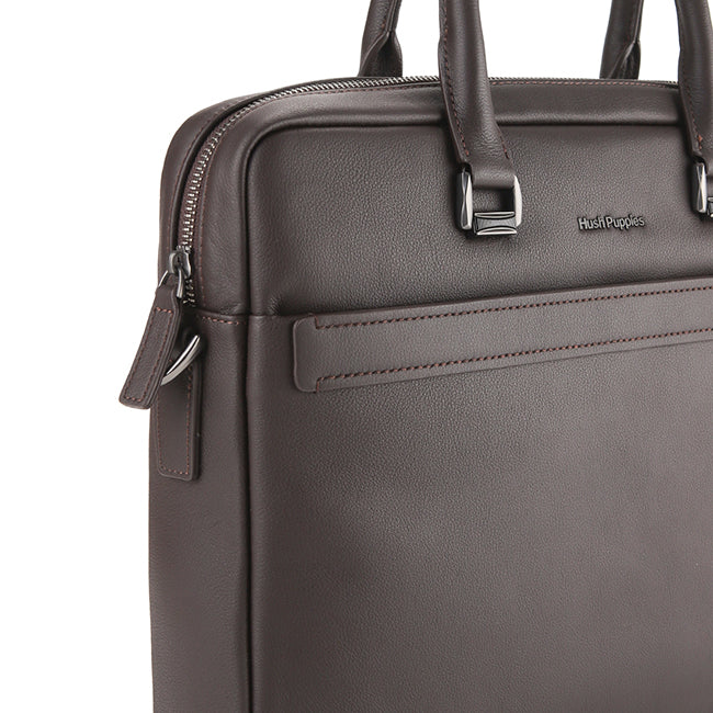 Woody Document Bag In Dark Brown