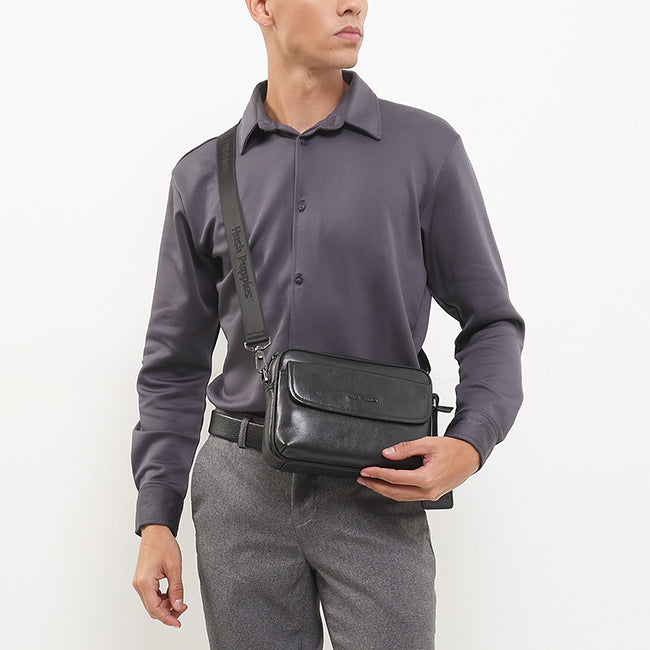 William Smith Clutch / Messenger Bag In Black