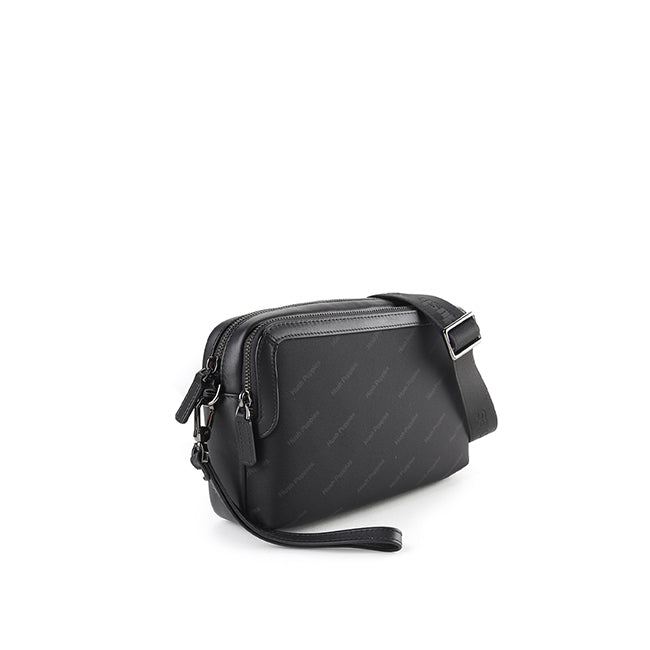 Stanford Clutch/Msg Bag In Black