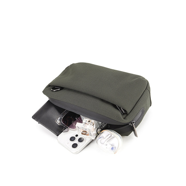 Timmy Clutch / Messenger Bag In Khaki