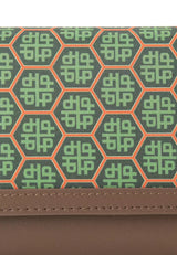 Art Deco Ii Tri Fold Wlt In Brown