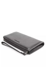 Art Deco Long Zip Wlt In Black
