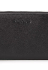 Art Deco Long Zip Wlt In Black