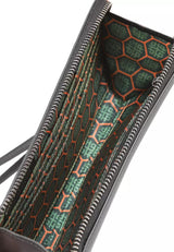 Art Deco Long Zip Wlt In Black