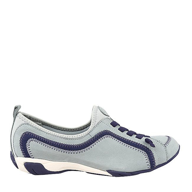 Lace Up Ladies Casual - Qualify In Aqua Grey Nubuck