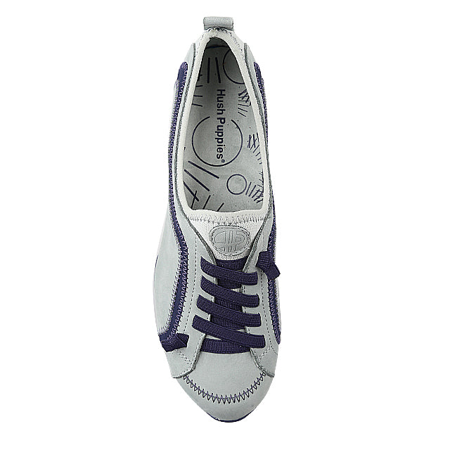 Lace Up Ladies Casual - Qualify In Aqua Grey Nubuck