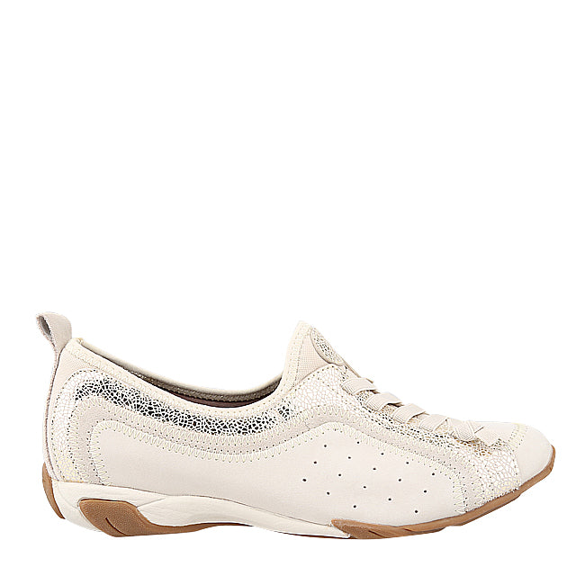 Sneakers Ladies Casual - Qualify In Off White Nubuck/Pearl