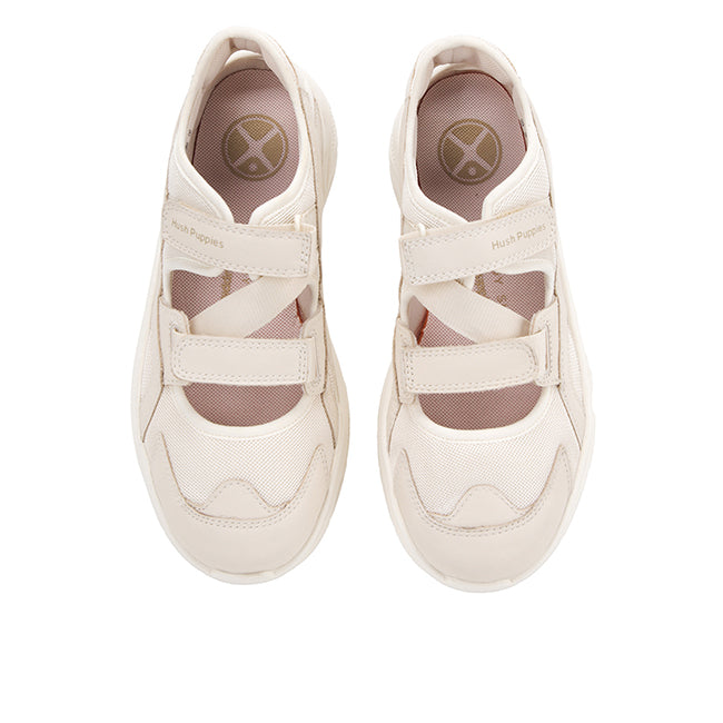 Sling Back Movement Hybrid In White Leather