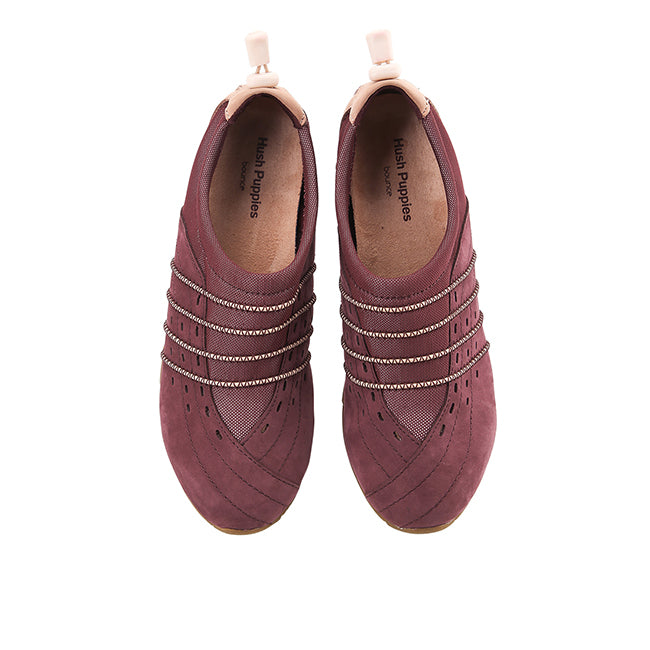 Slip On Energize In Merlot Red Nubuck