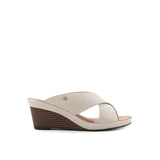 Wedges Gretna Cross In Off White