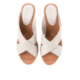 Wedges Gretna Cross In Off White
