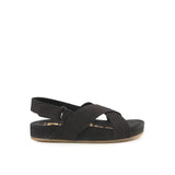 Mylah Slingback In Bold Black Nubuck