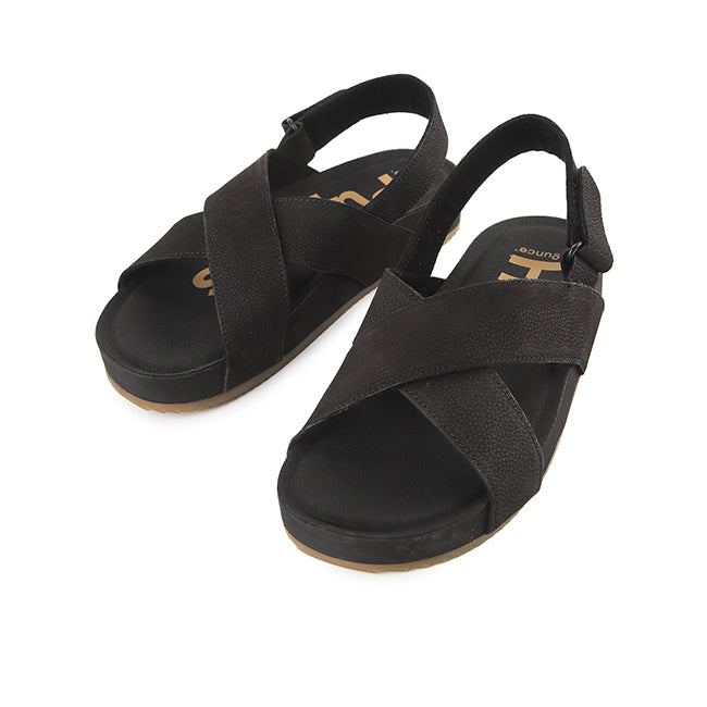 Mylah Slingback In Bold Black Nubuck