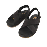 Mylah Slingback In Bold Black Nubuck