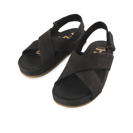 Mylah Slingback In Bold Black Nubuck