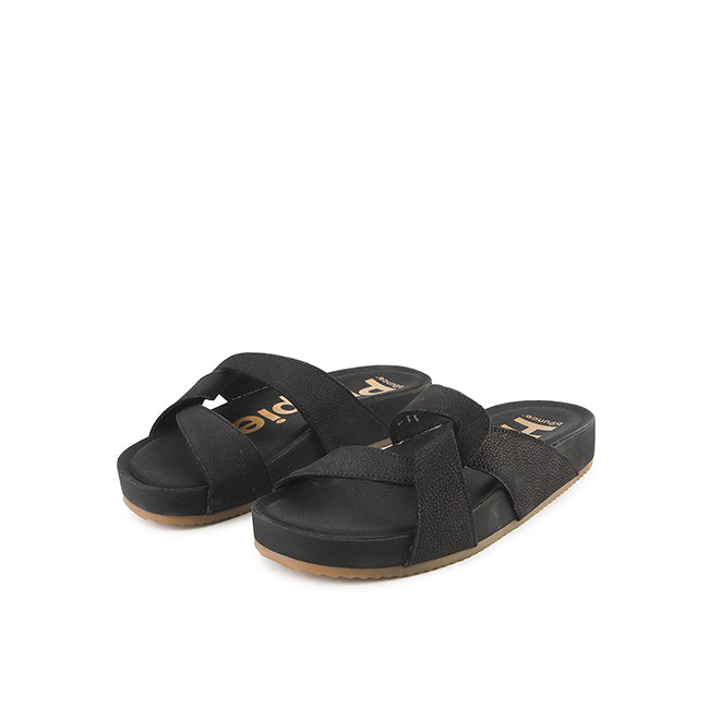 Mylah Twist Slide In Bold Black Nubuck