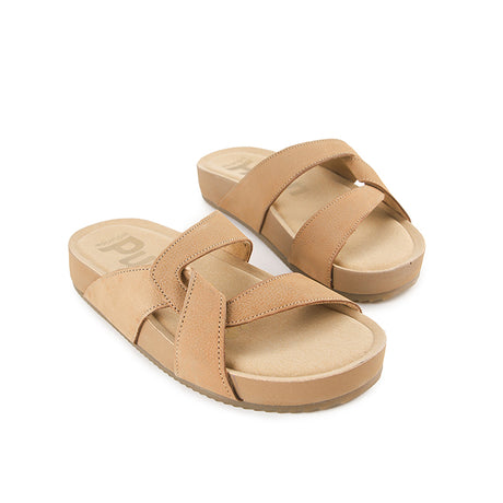 Mylah Twist Slide In Soft Tan Nubuck