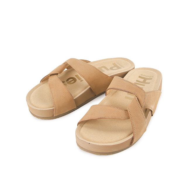 Mylah Twist Slide In Soft Tan Nubuck