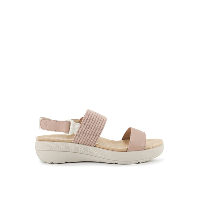 Strap Breathe Gore Sandal In Warm Taupe Leather